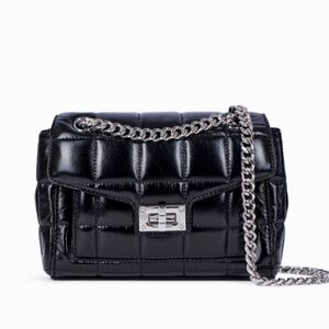 The Kooples Black Leather Quilted Bag NWT